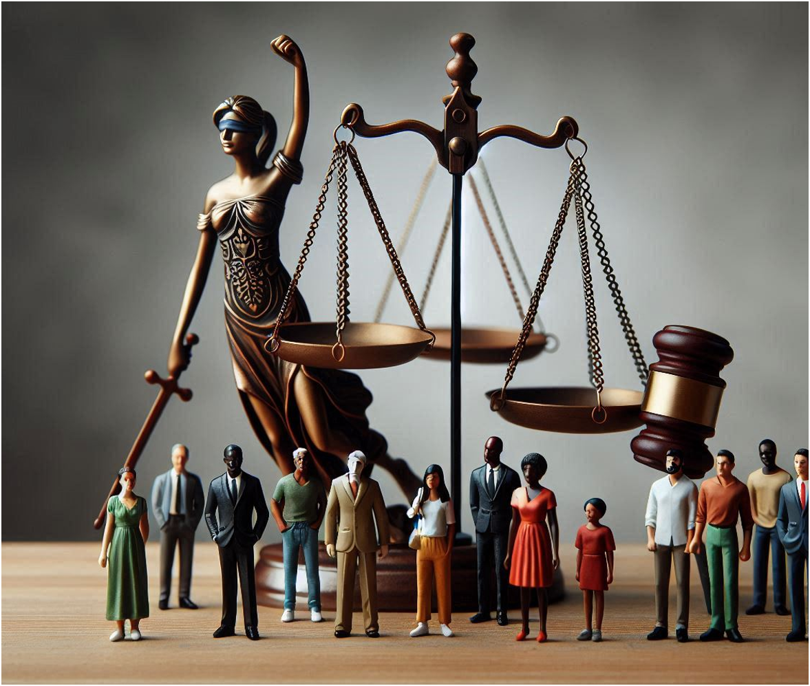 lady justice with sword hanging from balance